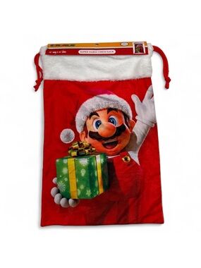 Nintendo Super Mario Red, White & Green Holiday Gift Sack